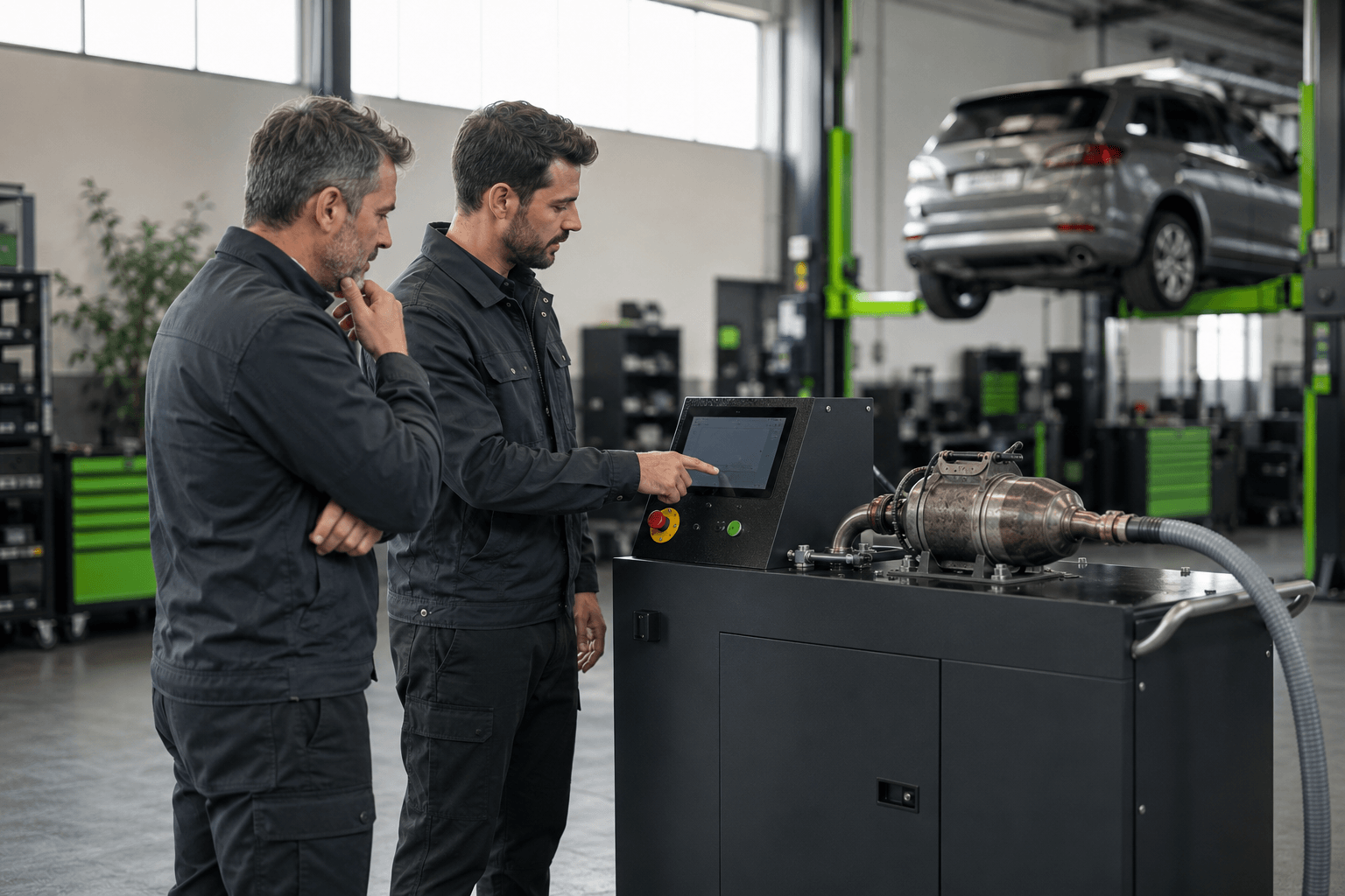 Formation de techniciens à la machine de nettoyage FAP